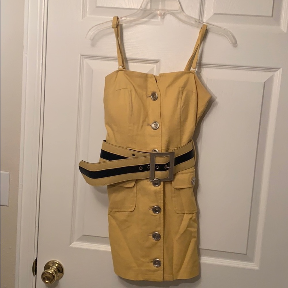Yellow mini dress